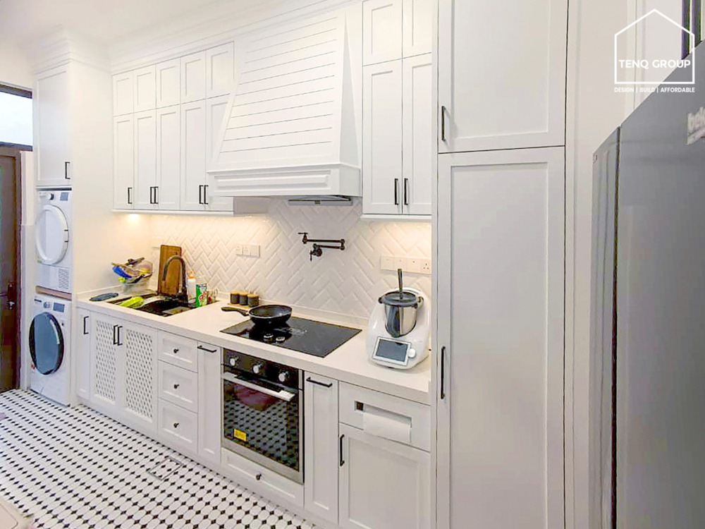 Use bright colours for small kitchens
